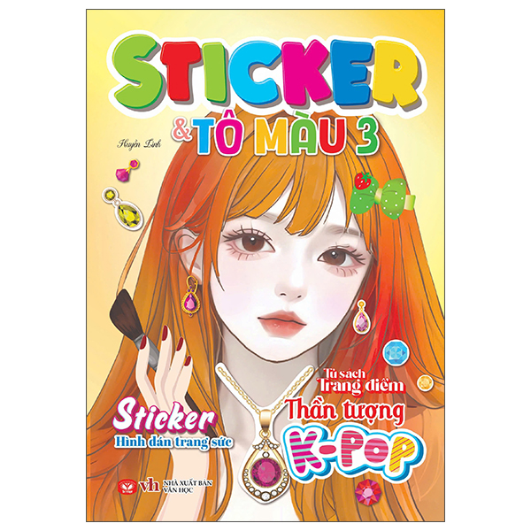 Bộ Tủ Sách Trang Điểm Thần Tượng K-Pop - Sticker Và Tô Màu - Tập 3