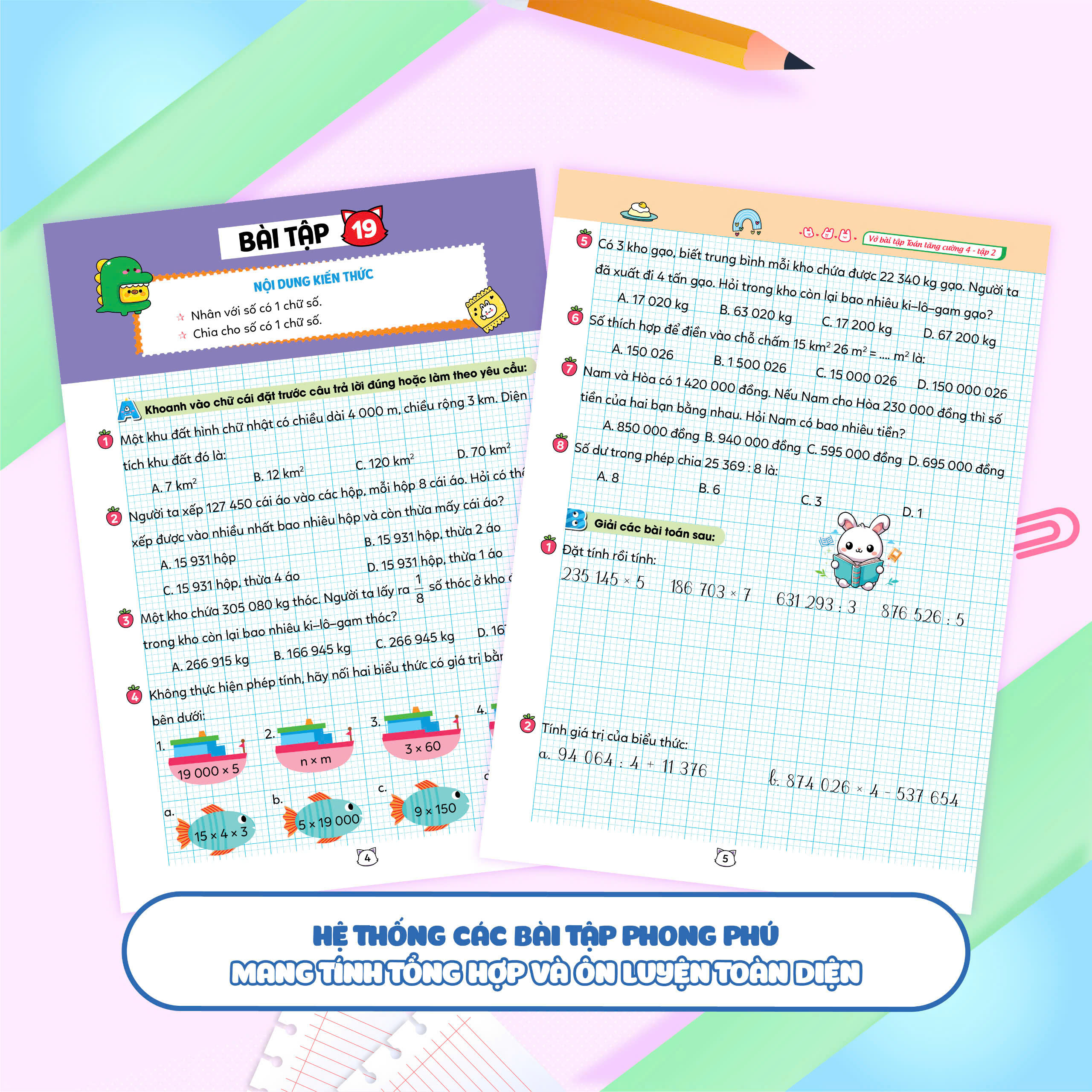 Bộ Vở Bài Tập Toán Tăng Cường Lớp 4 - Tập 2 (Theo Sách Giáo Khoa Kết Nối Tri Thức Với Cuộc Sống) - Ảnh 7