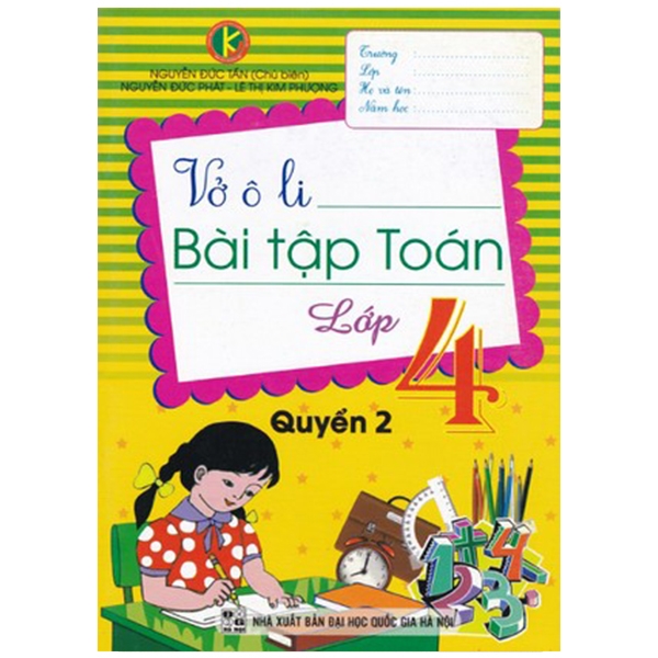 bộ vở ô li bài tập toán lớp 4 - quyển 2