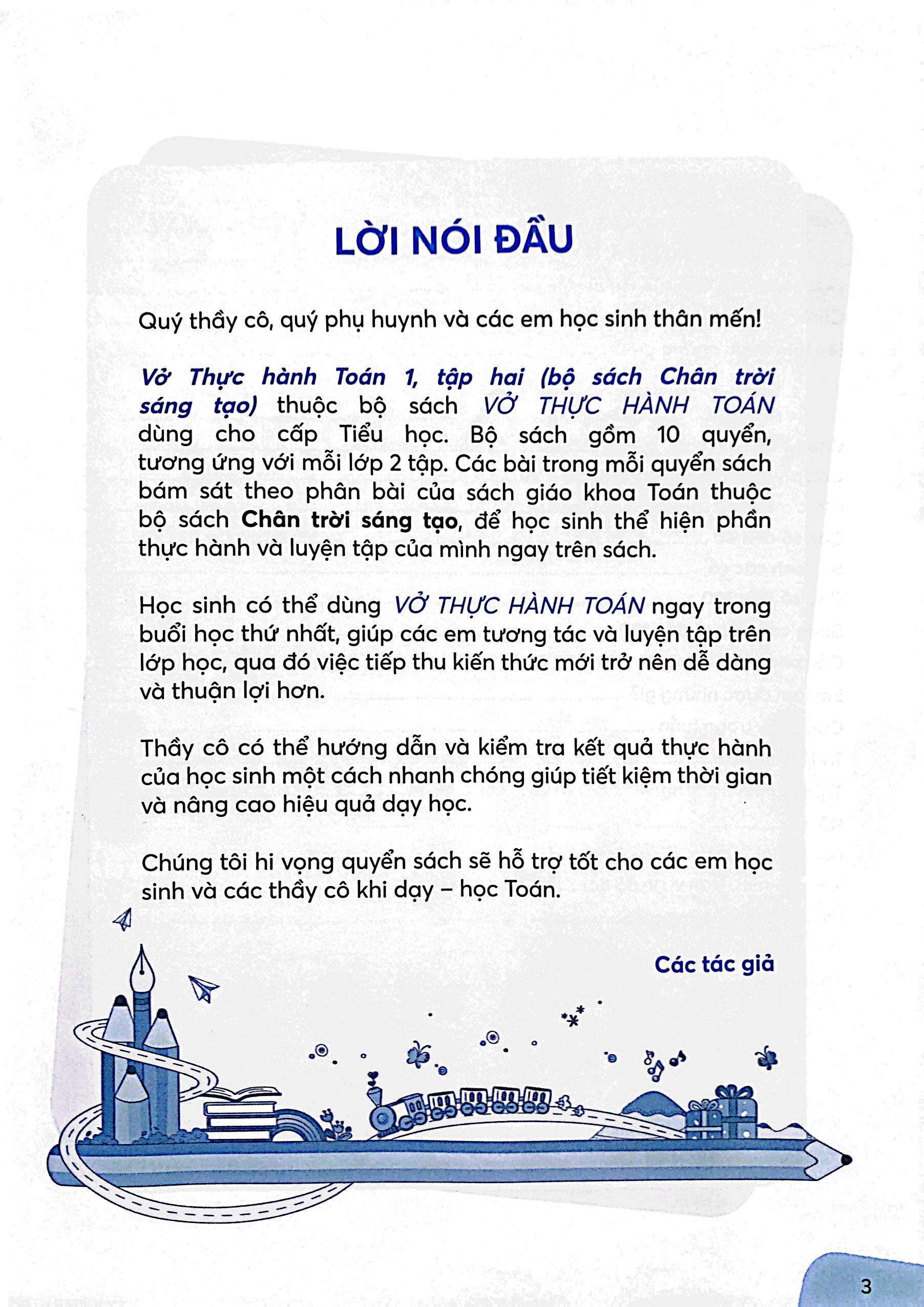 bộ vở thực hành toán 1 - tập 2 (theo bộ sgk chân trời sáng tạo) (2023) - Ảnh 3