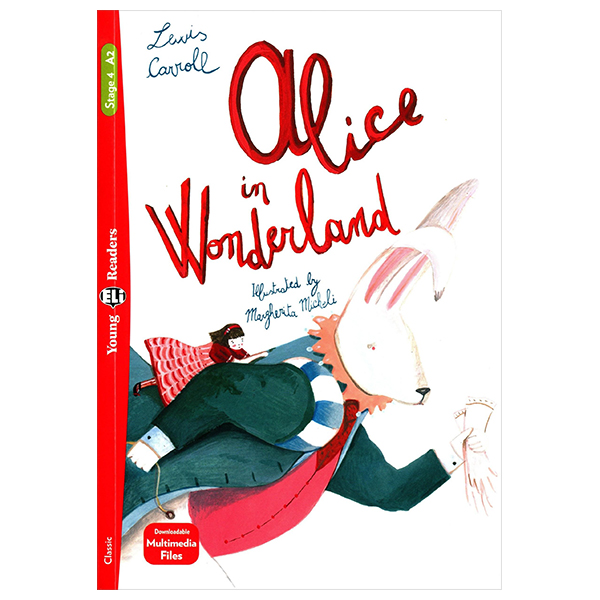 bộ young eli readers - alice in wonderland - stage 4 a2 - downloadable multimedia