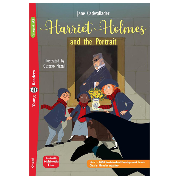 bộ young eli readers - harriet holmes and the portrait - stage 4 a2 - downloadable multimedia