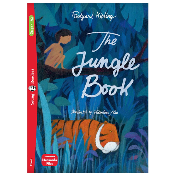 bộ young eli readers - the jungle book - stage 4 a2 - downloadable multimedia