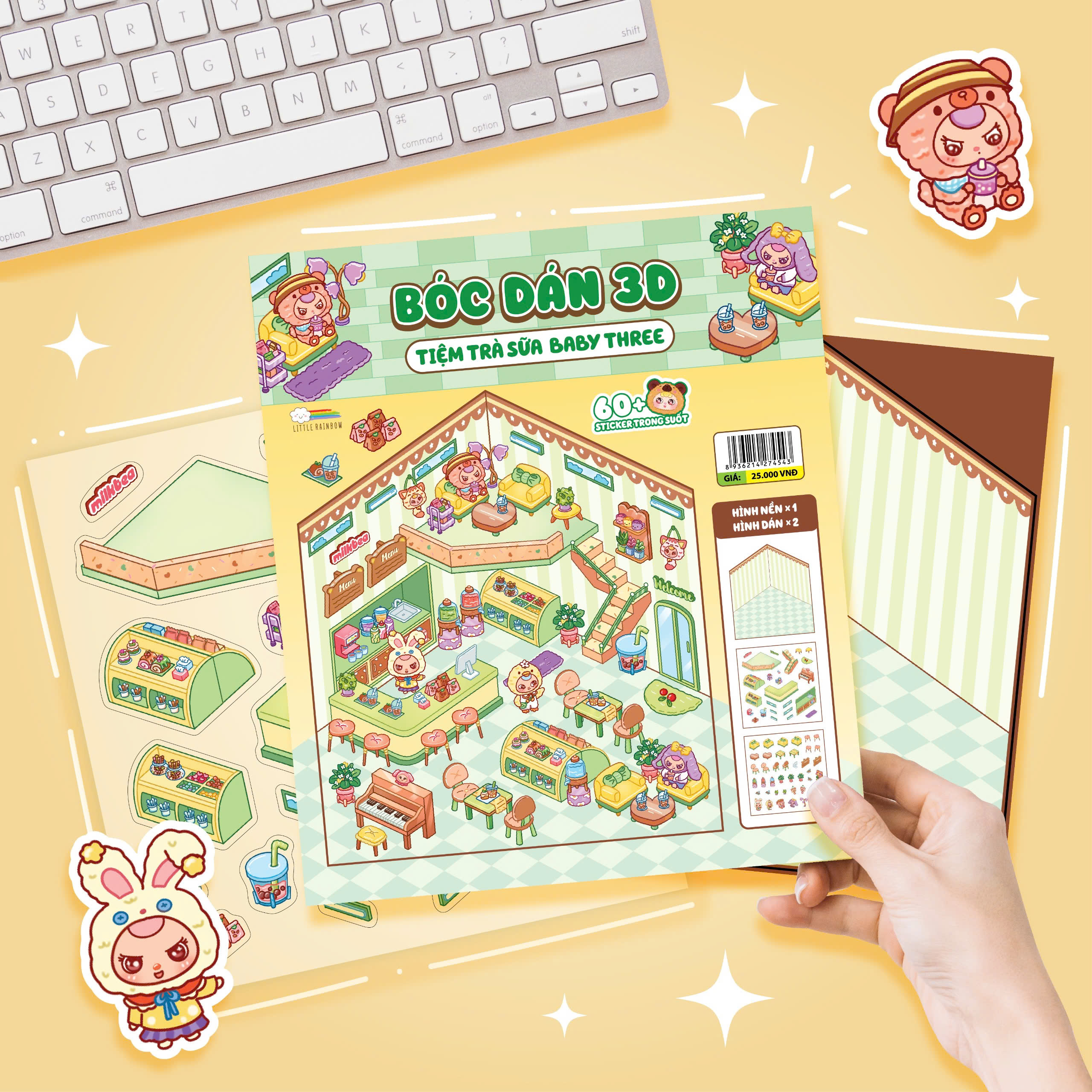 Bóc Dán 3D - Tiệm Trà Sữa Baby Three - Ảnh 7