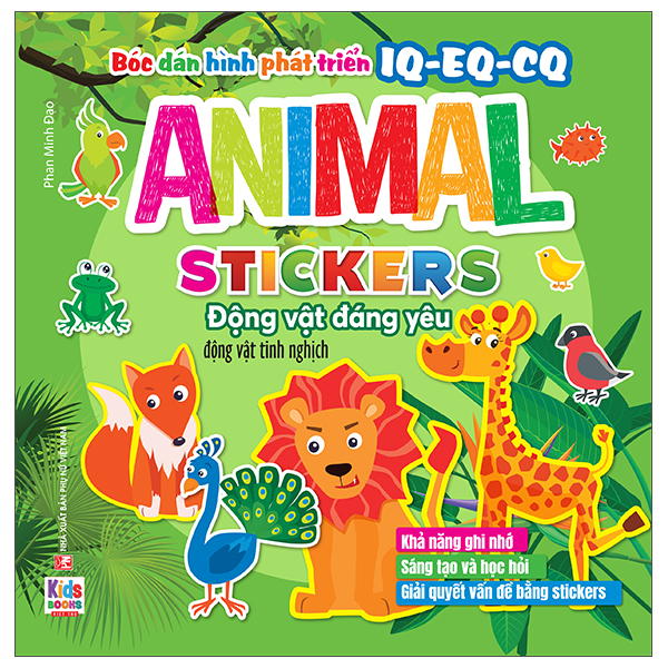 Boc Dan Hinh Phat Trien IQ-EQ-CQ - Animal Sticker Dong Vat Dang Yeu - Dong Vat Tinh Nghich