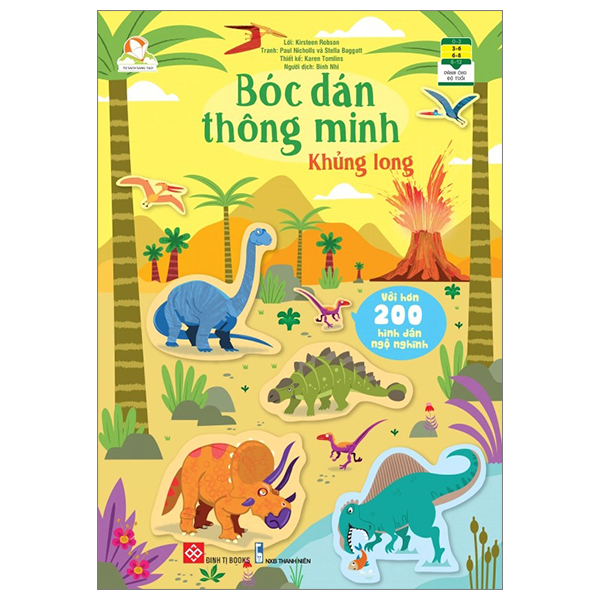 bóc dán thông minh - khủng long (dành cho trẻ từ 3-8 tuổi)