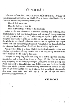 bồi dưỡng học sinh giỏi sinh học 10 - Ảnh 3