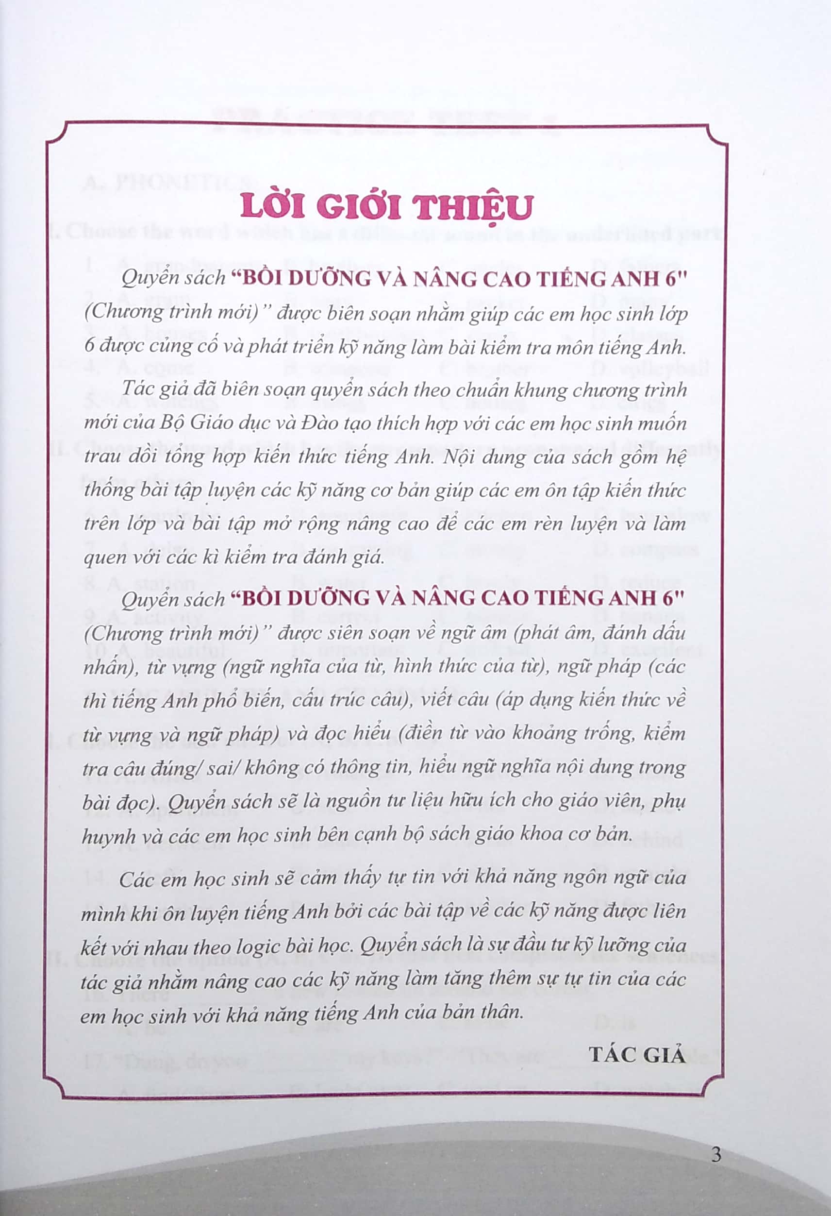 bồi dưỡng và nâng cao tiếng anh 6 - theo chương trình giáo dục phổ thông mới - Ảnh 4