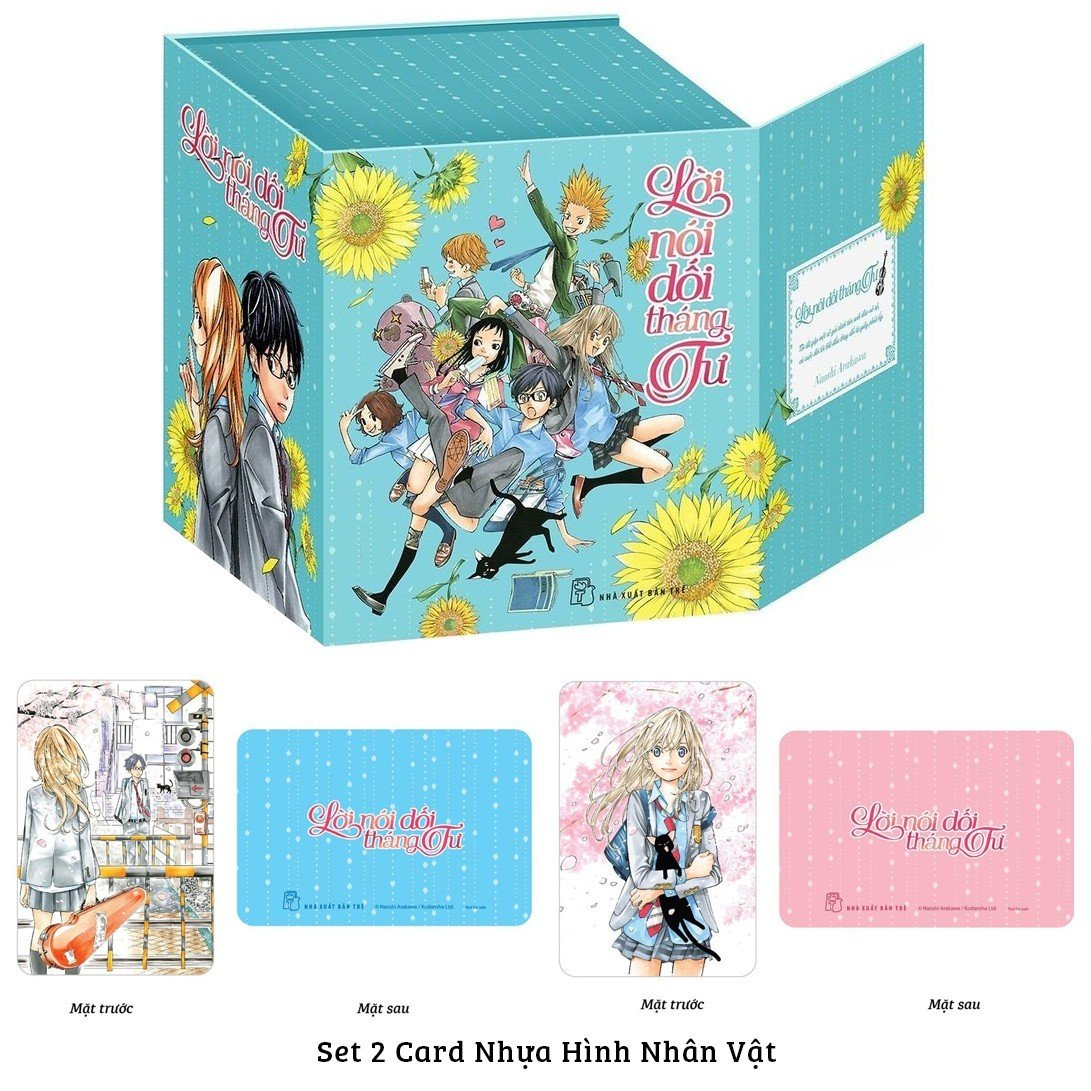 boxset lời nói dối tháng tư - tặng kèm 2 card nhựa hình nhân vật (bộ 12 tập) - Ảnh 3