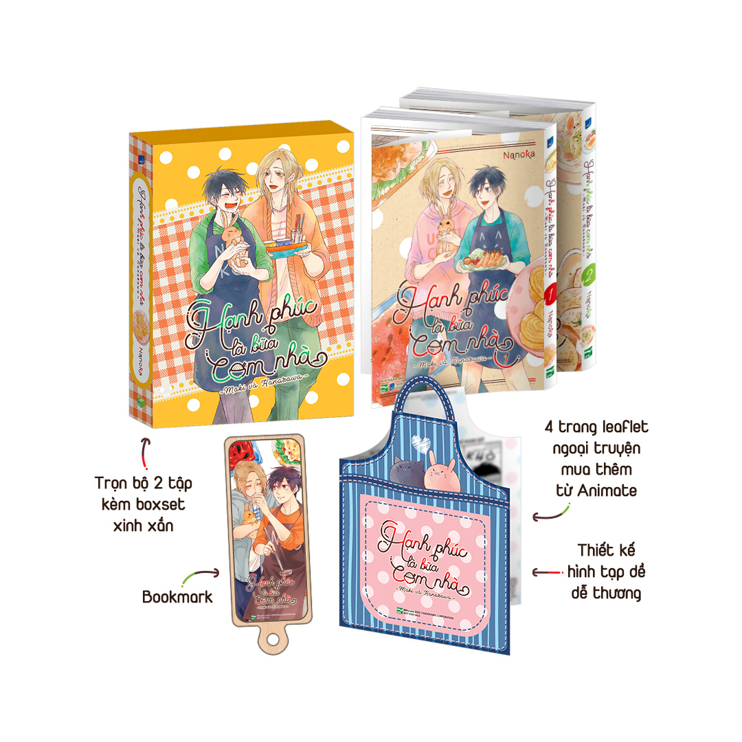 Boxset Manga - Hạnh Phúc Là Bữa Cơm Nhà - Tập 1 + Tập 2 (Hộp 2 Tập) - Bản Đặc Biệt - Tặng Kèm Bookmark + Leaflet - Ảnh 2