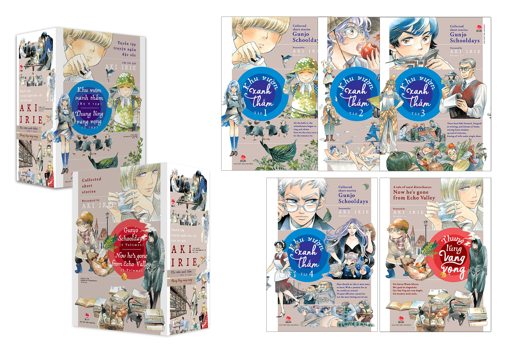 boxset tuyển tập truyện ngắn đặc sắc của tác giả aki irie (bộ 5 cuốn) - tặng kèm 5 postcard - Ảnh 2