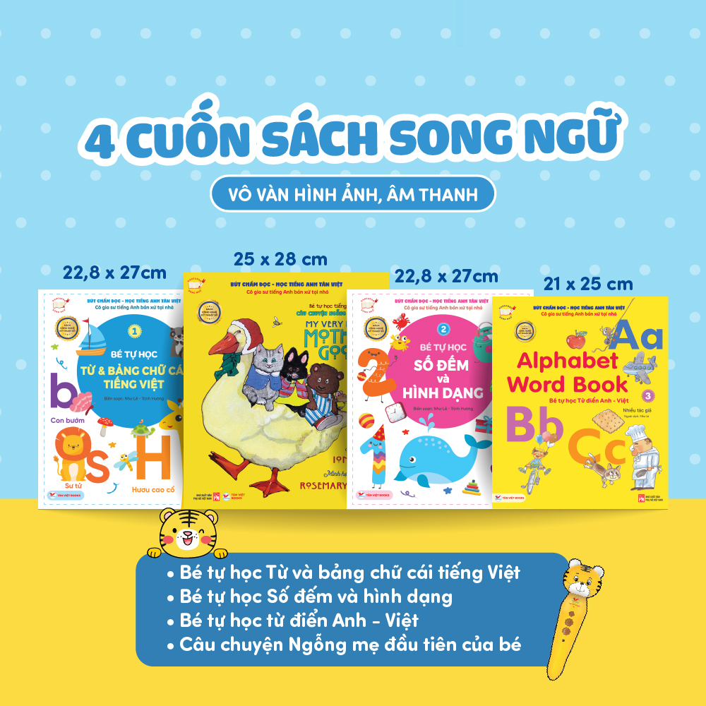 Bút Chấm Đọc-Học Tiếng Anh Tân Việt - Cô Gia Sư Tiếng Anh Bản Xứ Tại Nhà - Phiên Bản Ngỗng Mẹ (Dành Cho Trẻ Từ 0 Đến 6 Tuổi) - Ảnh 8