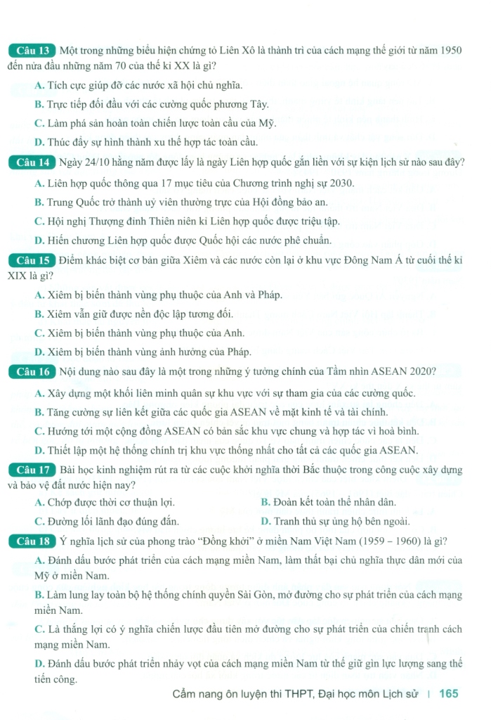 Câm Nang Ôn Luyện Thi THPT, Đại Học - Môn Lịch Sử - Ảnh 12