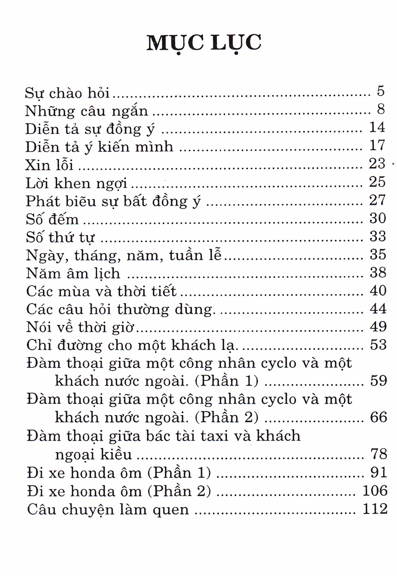 căn bản đàm thoại tiếng anh (dành cho tài xế taxi, cyclo, honda ôm) - Ảnh 3