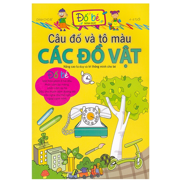 câu đố và tô màu - các đồ vật (4 - 6 tuổi)