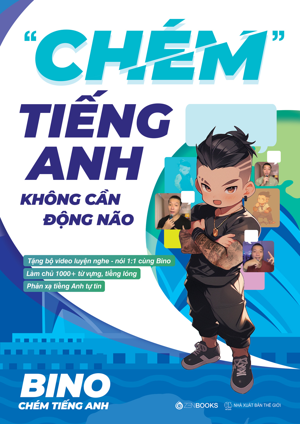 "chém" tiếng anh không cần động não - tặng kèm bộ video luyện nghe-nói + sổ học từ vựng + móc khóa bino chibi - Ảnh 3