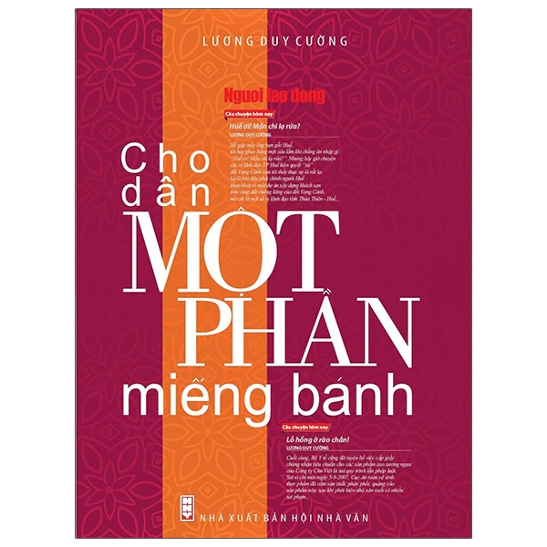 cho dân một phần miếng bánh