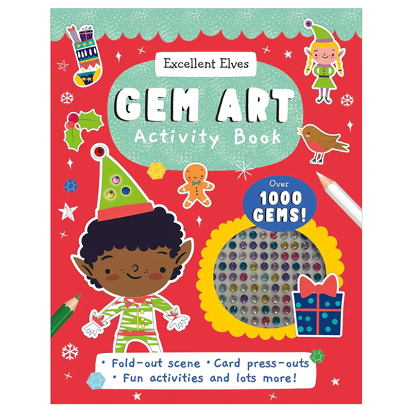 christmas gem sticker activity book - elves