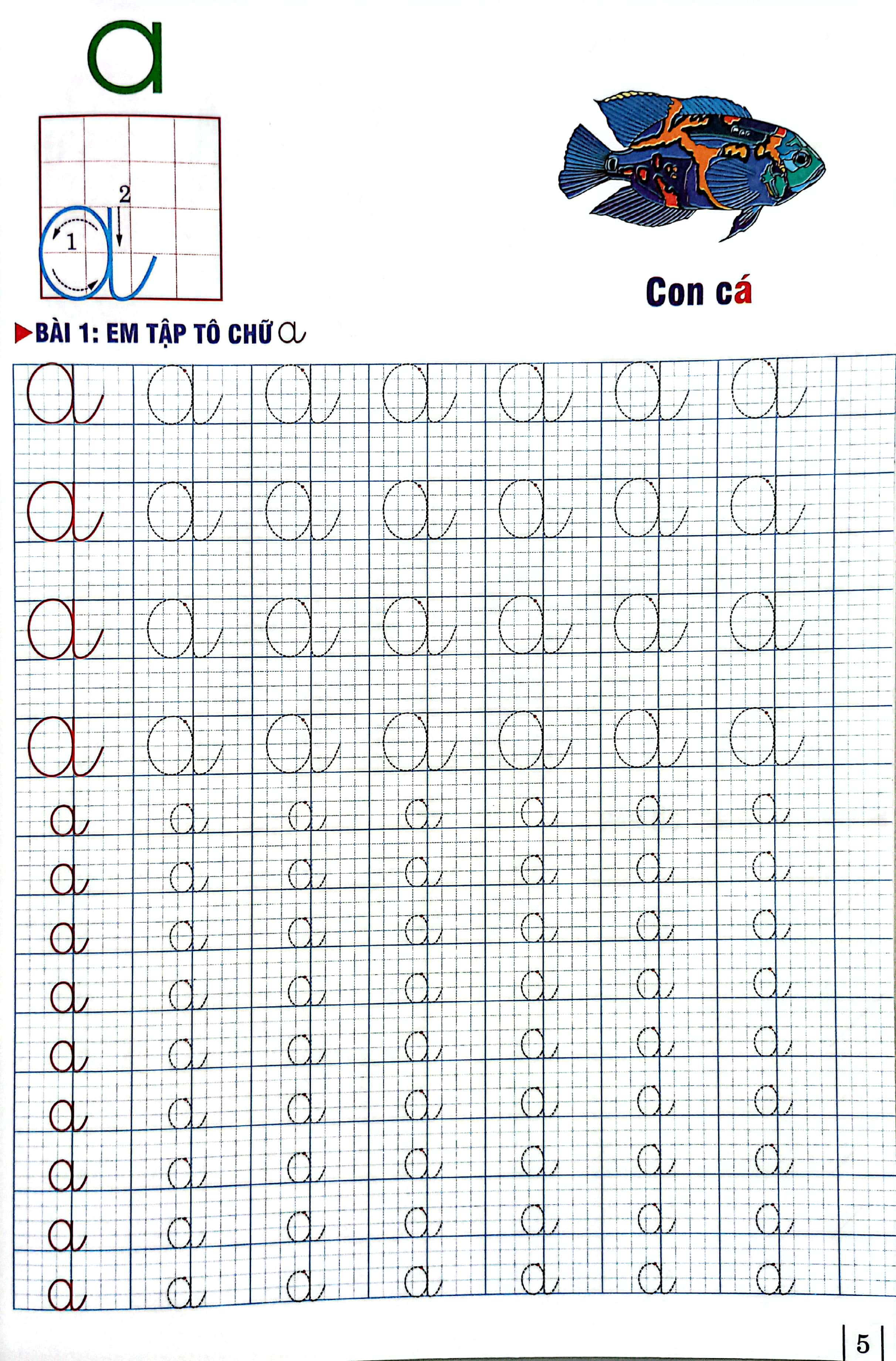 chuẩn bị cho bé vào lớp 1 - tập tô chữ mẫu giáo (cho bé từ 4-5 tuổi) - Ảnh 6