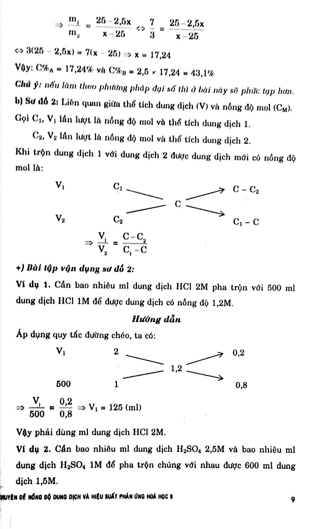 chuyên đề nồng độ dung dịch và hiệu suất phản ứng hóa 9 - Ảnh 7