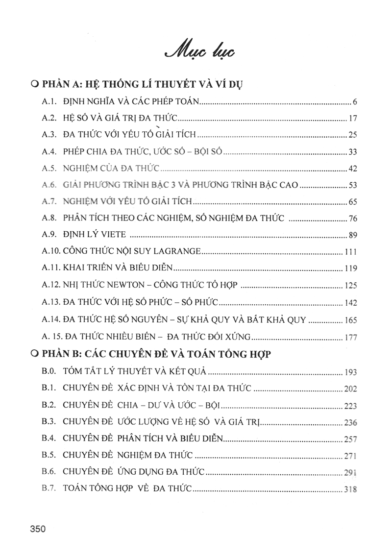 Chuyên Khảo Đa Thức - Bồi Dưỡng Học Sinh Giỏi, Chuyên Toán - Ảnh 2