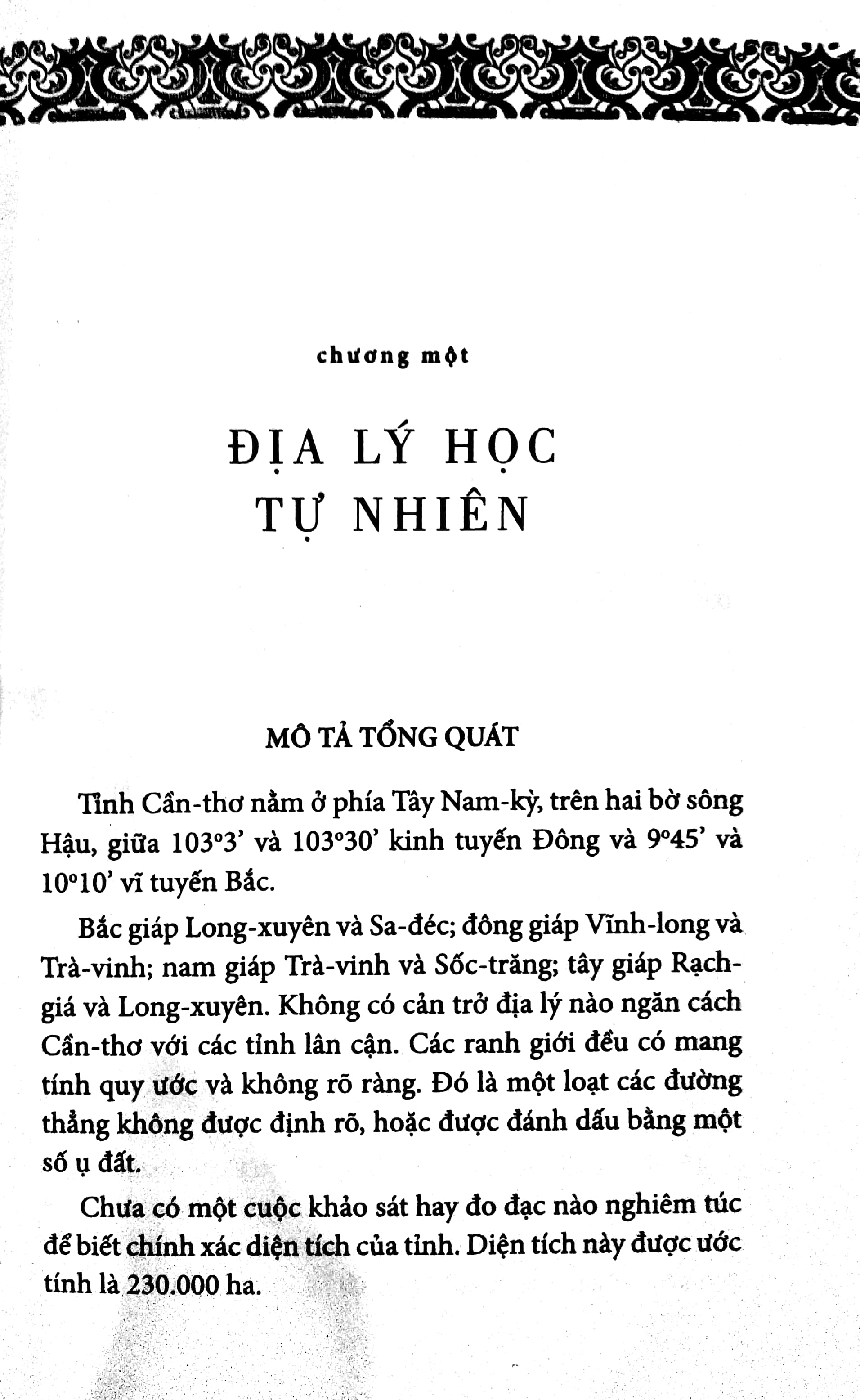 chuyên khảo về tỉnh cần thơ