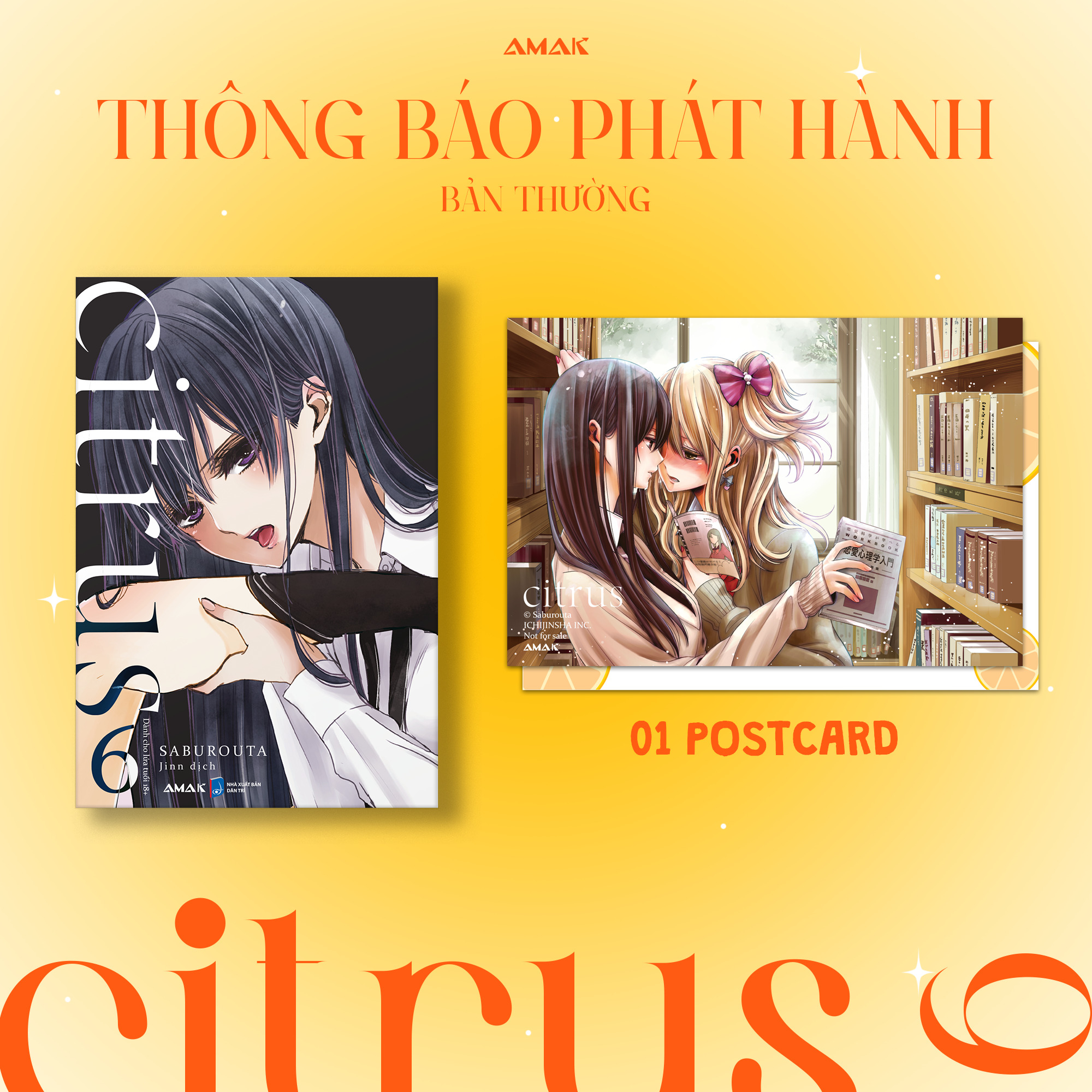 citrus - tập 6 - tặng kèm postcard hai mặt - Ảnh 2