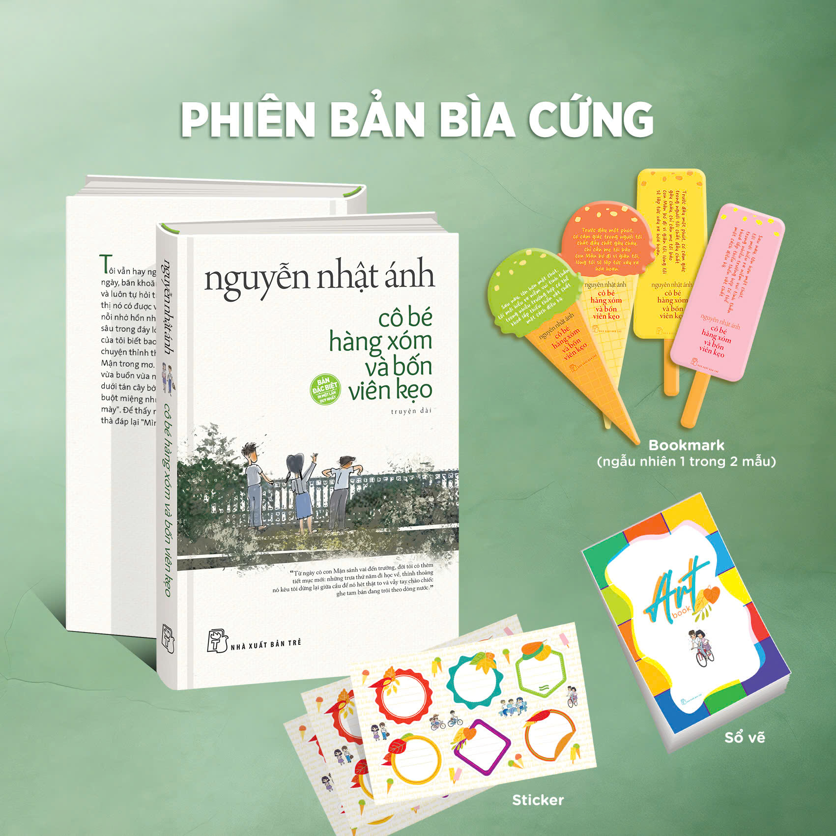 Cô Bé Hàng Xóm Và Bốn Viên Kẹo - Bìa Cứng - Tặng Kèm Random 1 Trong 4 Mẫu Bookmark + Sticker + Sổ Vẽ - Ảnh 2