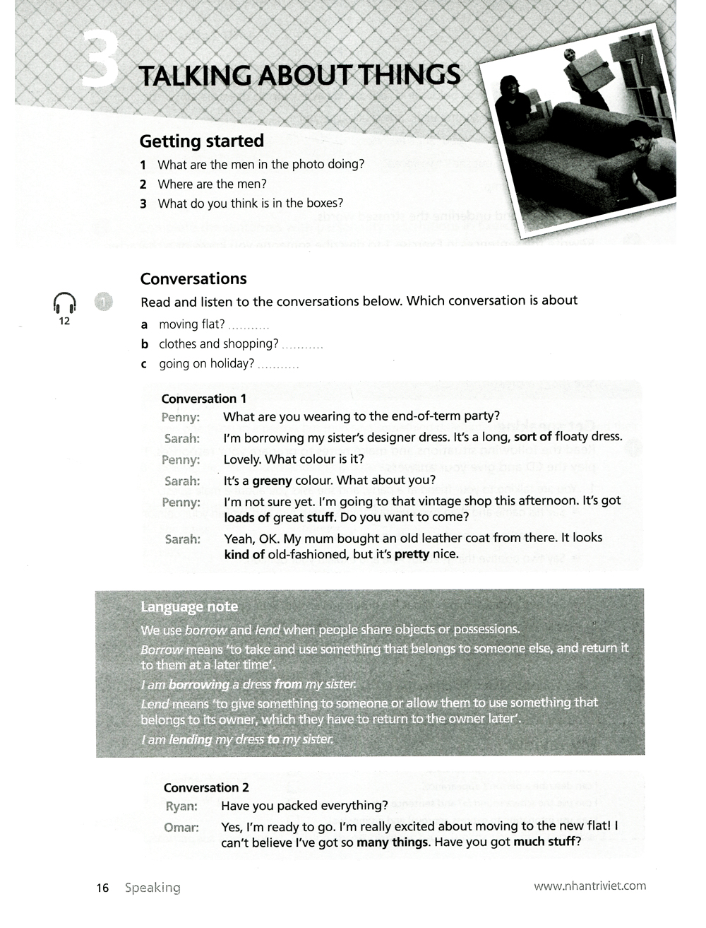 collins english for life - speaking - a2 pre-intermediate (cd) - Ảnh 12