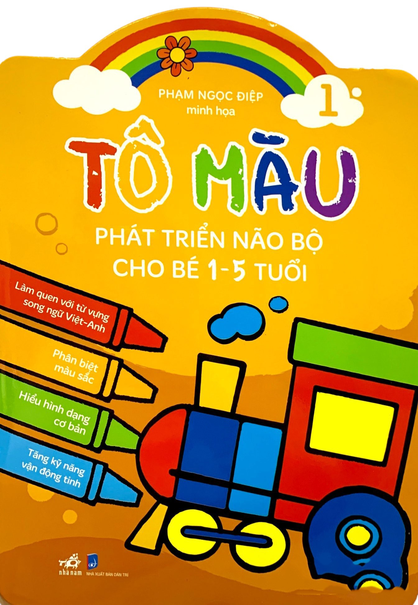combo bộ tô màu phát triển trí não cho bé 1-3 tuổi (4 cuốn) + bút sáp màu - Ảnh 4