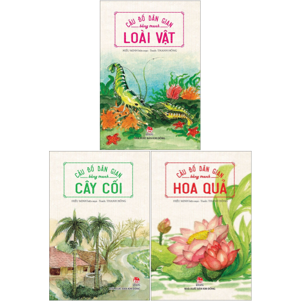 Combo Câu Đố Dân Gian Bằng Tranh (Tái Bản 2019): Cây Cối + Hoa Quả + Loài Vật (Bộ 3 Cuốn)
