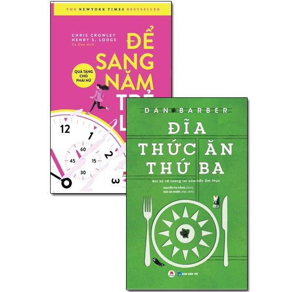 combo đĩa thức ăn thứ ba - bút ký về tương lai của nền ẩm thực + để sang năm trẻ lại - quà tặng cho phái nữ (bộ 2 cuốn)