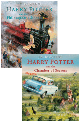 combo harry potter and the philosopher's stone - harry potter and the chamber of secrets (illustrated edition)