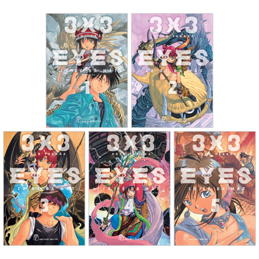 combo manga - 3x3 eyes - cô bé ba mắt: tập 1-5 (bộ 5 tập)