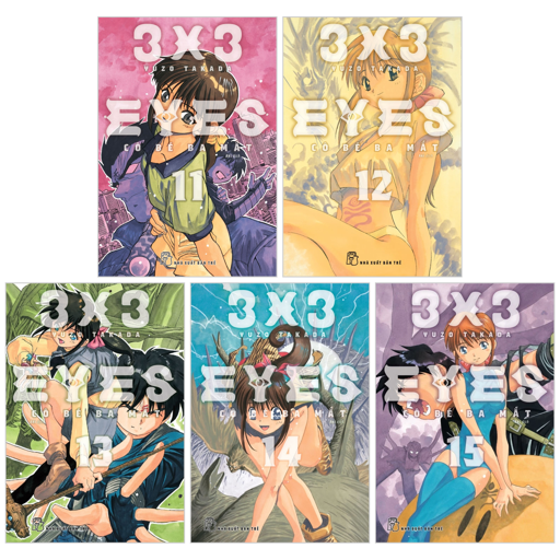 combo manga - 3x3 eyes - cô bé ba mắt: tập 11-15 (bộ 5 tập)