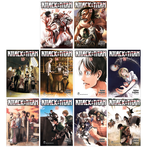 combo manga - attack on titan: tập 11 - 20 (bộ 10 tập)