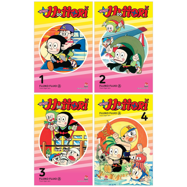 combo manga - ninja hattori: tập 1 - 4 (bộ 4 tập)