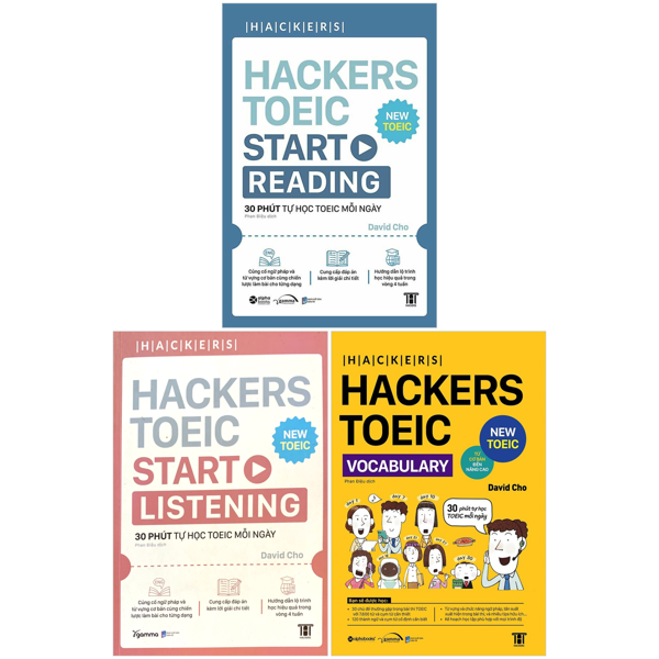 Combo Sách Hackers Toeic: Start Reading + Start Listening + Vocabulary (Bộ 3 Cuốn)