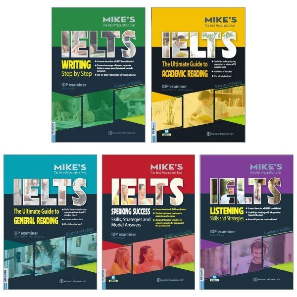 combo sách mike's the best preparation ever ielts (bộ 5 cuốn)