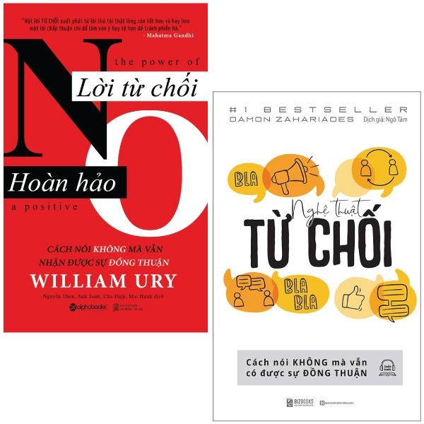 combo sách nói lời từ chối: nghệ thuật từ chối + lời từ chối hoàn hảo (bộ 2 cuốn)