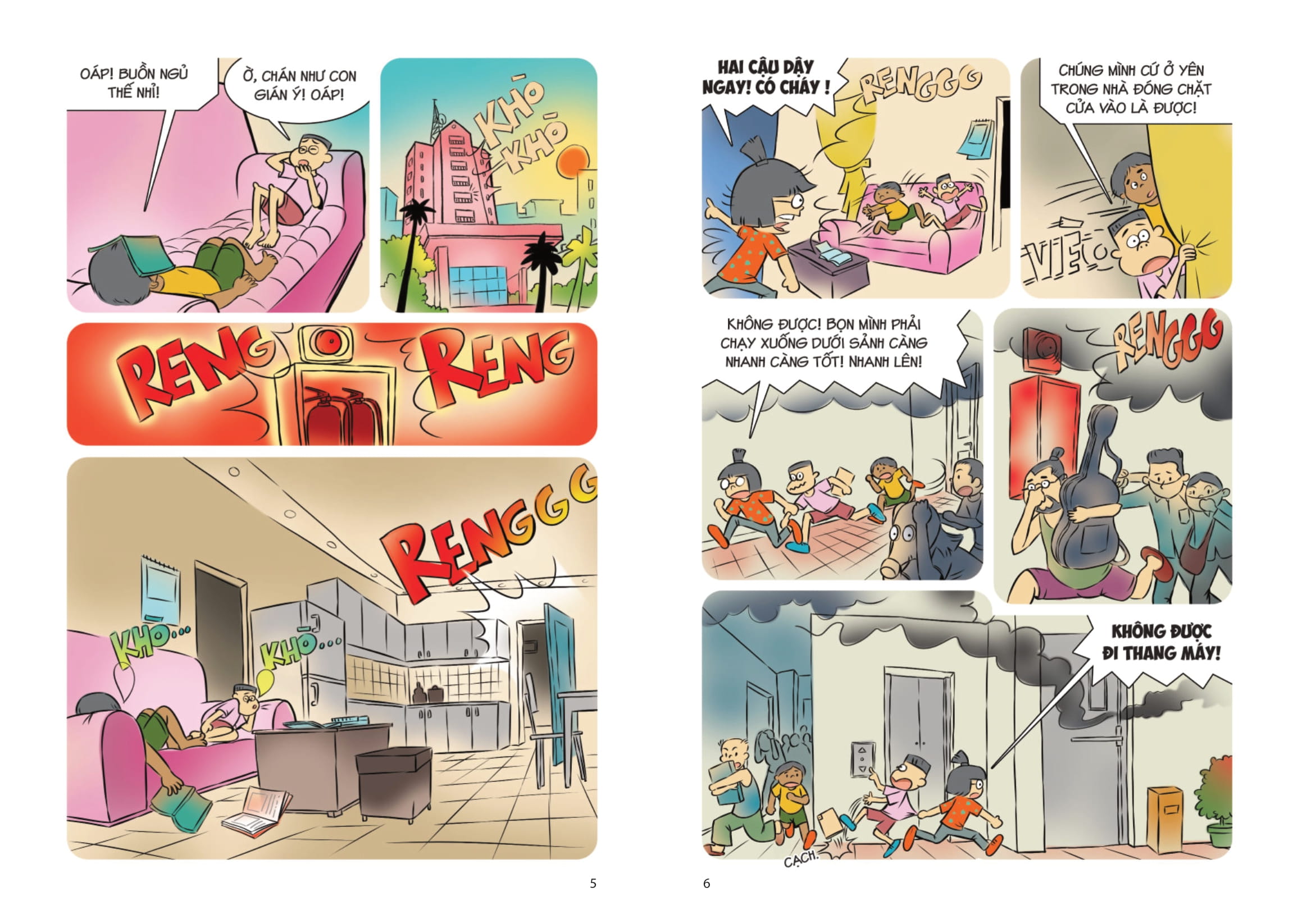 Comic Kĩ Năng Sống - Dành Cho Trẻ Tiểu Học - Thoát Hiểm An Toàn - Ảnh 5