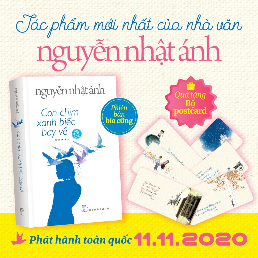 con chim xanh biếc bay về - bìa cứng - tặng kèm 6 postcard - Ảnh 4