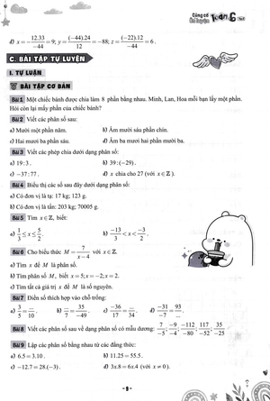 củng cố và ôn luyện toán 6 - tập 2 - Ảnh 9