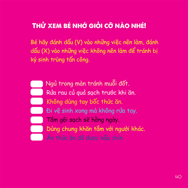cùng con tự lập - phòng tránh ký sinh trùng - Ảnh 5