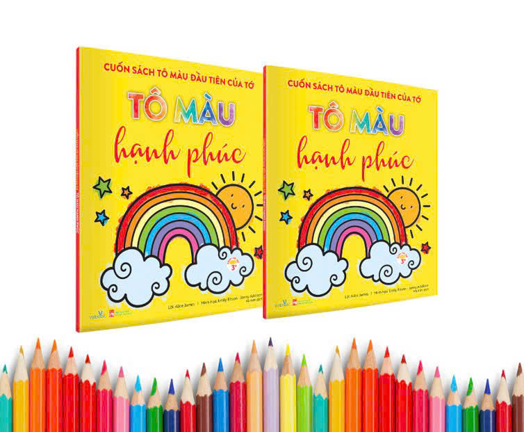cuốn sách tô màu đầu tiên của tớ - tô màu hạnh phúc - Ảnh 6