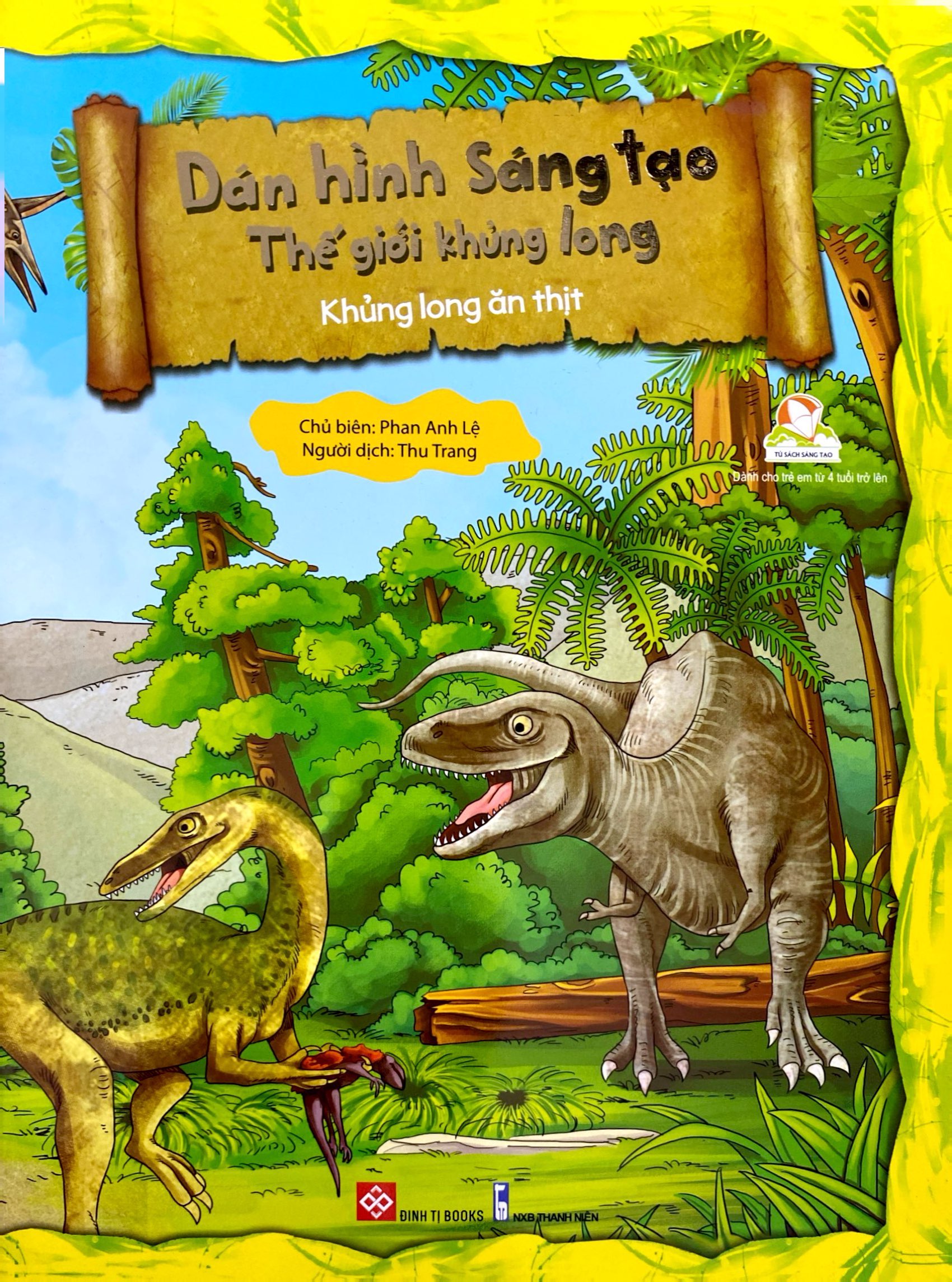 dán hình sáng tạo - thế giới khủng long - khủng long ăn thịt - Ảnh 2