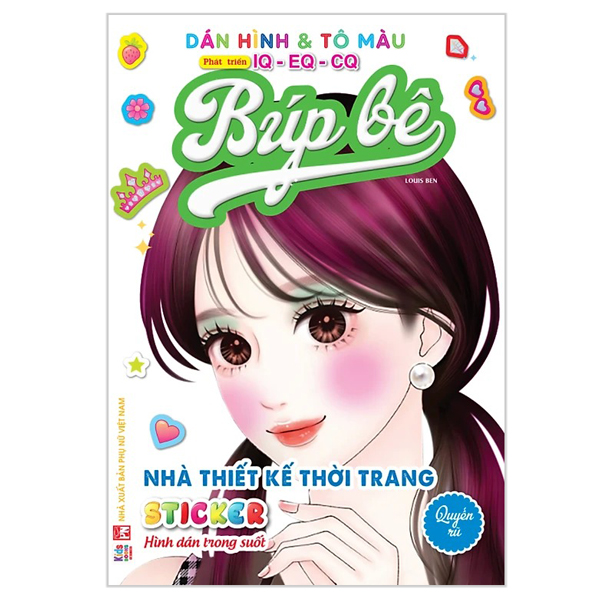 dán hình và tô màu búp bê - nhà thiết kế thời trang - quyến rũ - sticker trong suốt