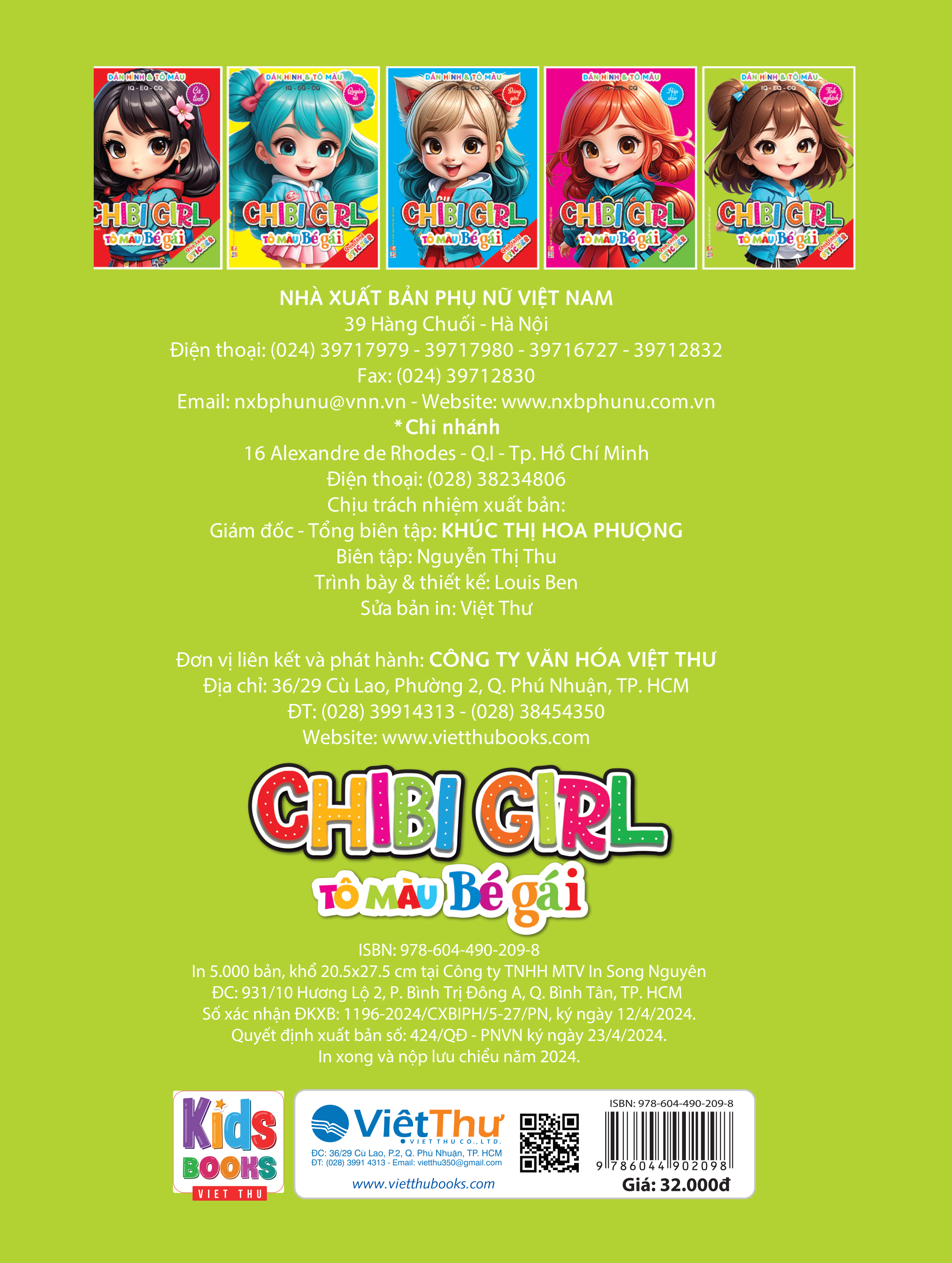 dán hình và tô màu iq-eq-cq - chibi girl - tô màu bé gái - tinh nghịch - Ảnh 3