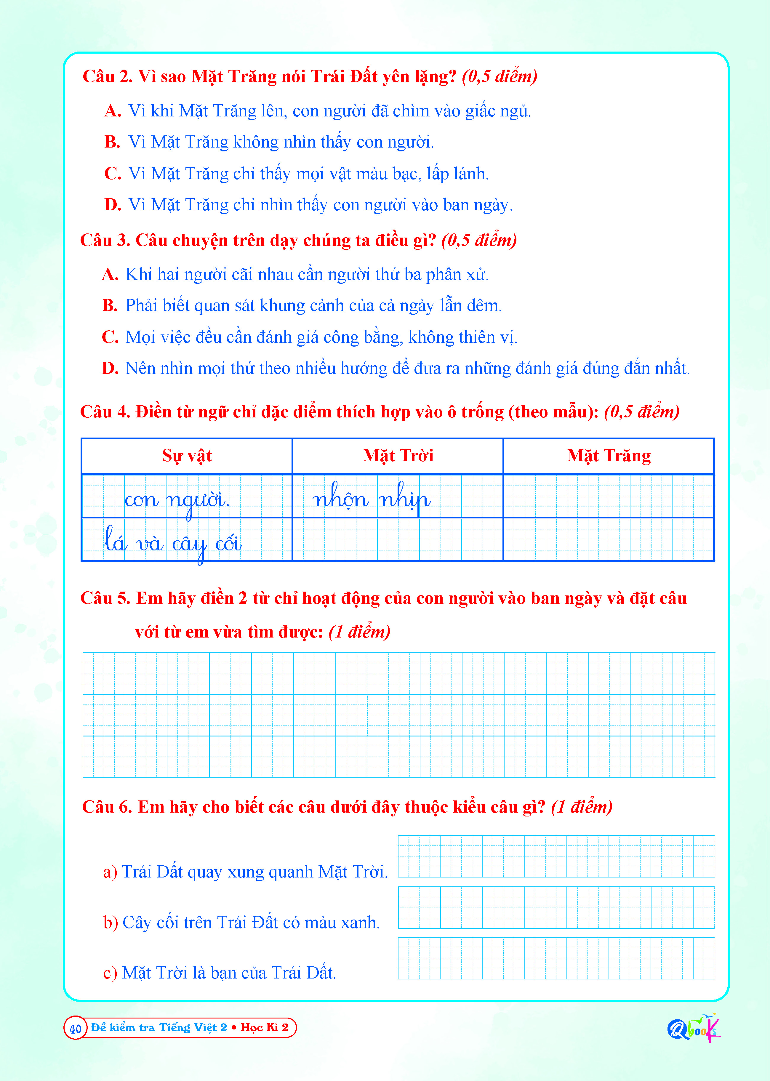 Đề Kiểm Tra Tiếng Việt 2 - Tập 2 (Kết Nối) - Ảnh 8