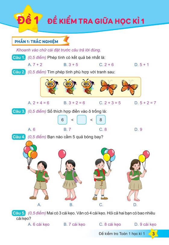đề kiểm tra toán 1 - học kì 1 (kết nối tri thức với cuộc sống) - Ảnh 3